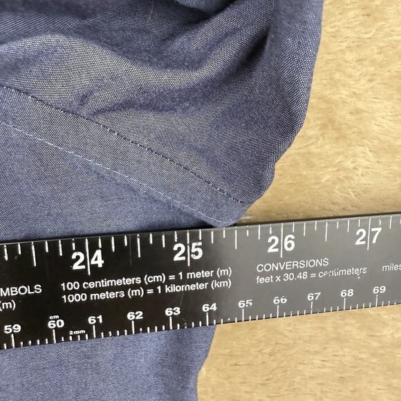 Marc Anthony Button Up Shirt Mens 18 Blue‎ Long Sleeve Slim Fit Business Career - Picture 8 of 11